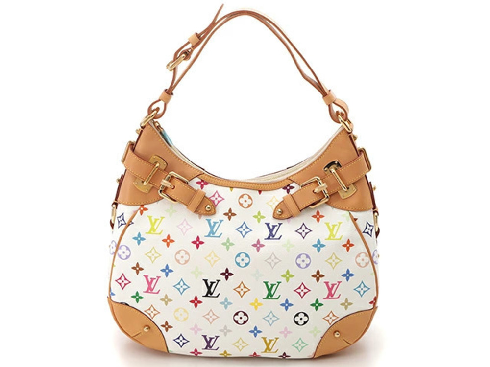 LOUIS VUITTON Multicolor Blanc White Greta Shoulder Bag